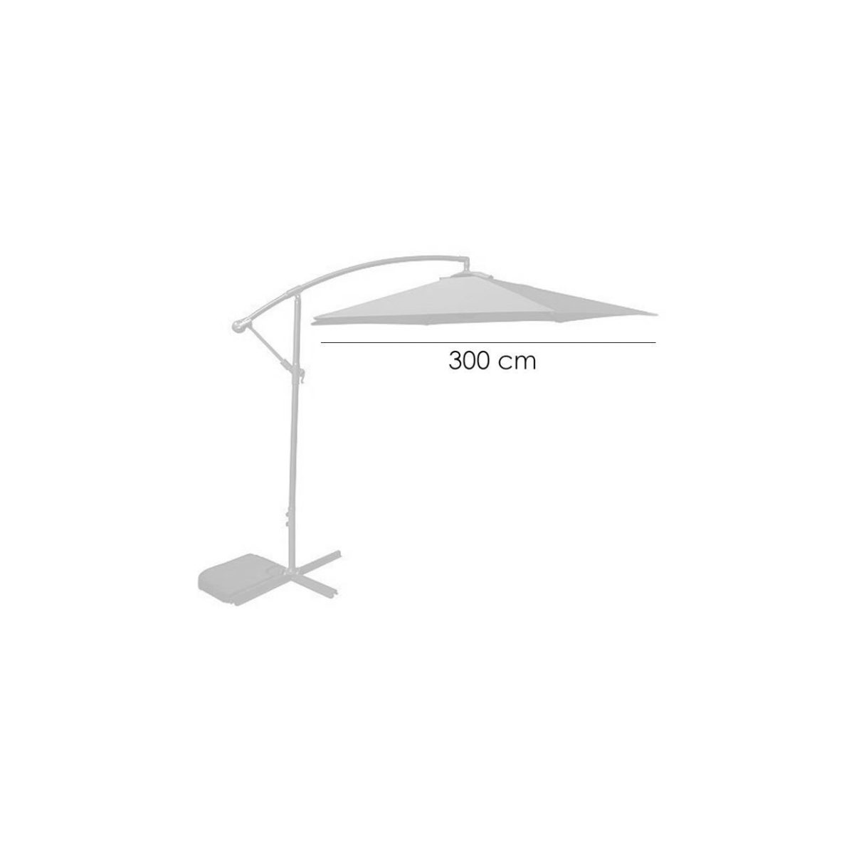 Umbrela Gradina/Terasa, Articulatie Tip Banana, Gri, 300 Cm, Demi