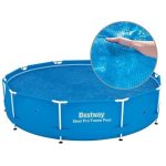 Prelata solara acoperire piscina 366 cm, rotunda, albastra, 356 cm, Bestway FlowClear  - imagine 7