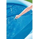 Prelata solara acoperire piscina 366 cm, rotunda, albastra, 356 cm, Bestway FlowClear  - imagine 4