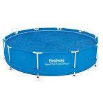 Prelata solara acoperire piscina 366 cm, rotunda, albastra, 356 cm, Bestway FlowClear  - imagine 3