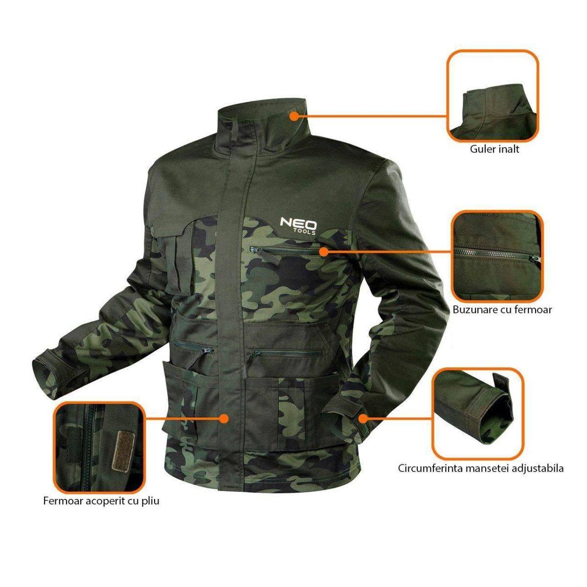Geaca De Lucru, Camuflaj, Model Camo, Marimea Xl/54, Neo - Imagine 12