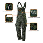 Pantaloni de lucru cu pieptar, salopeta, camuflaj, model Camo, marimea M/50, NEO - imagine 13