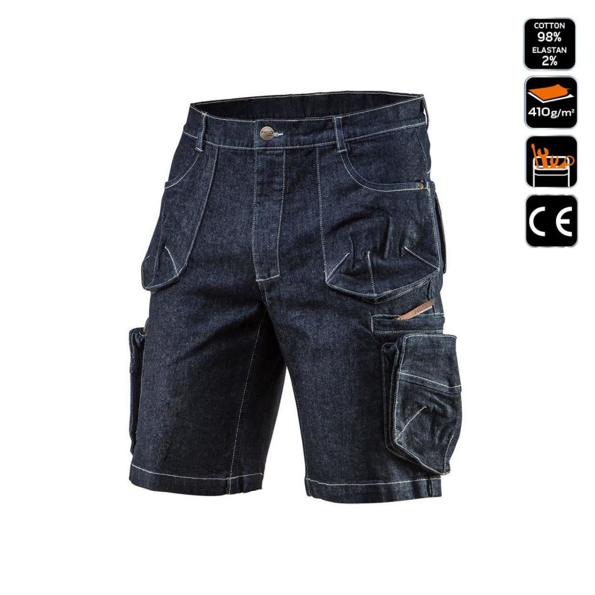Pantaloni Scurti De Lucru Tip Blugi, Model Denim, Marimea Xl/54, Neo