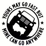 Sticker autoadeziv pentru vehicule Off Road, model "You Can Go Fast", dimensiune 30 x 30 cm, culoare Neagra - imagine 2