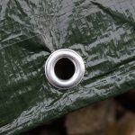 Prelata Impermeabila cu ochiuri metalice de prindere, dimensiune 6,0m x 8,0m, densitate 120g/m2, culoare verde - imagine 6