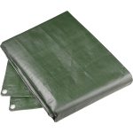 Prelata Impermeabila cu ochiuri metalice de prindere, dimensiune 6,0m x 8,0m, densitate 120g/m2, culoare verde - imagine 5