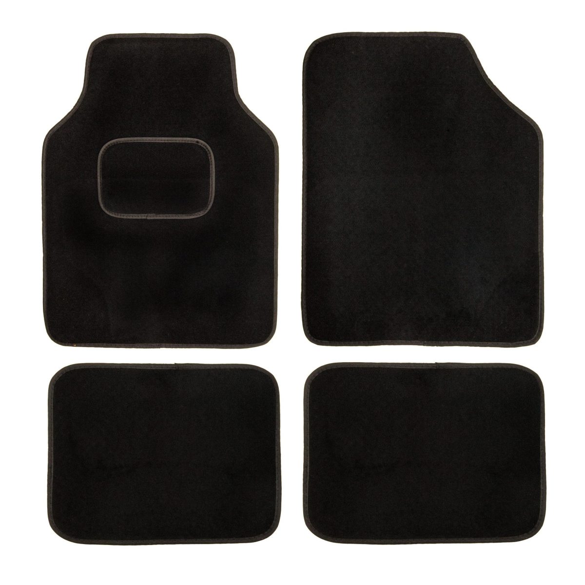 Set De Covorase Universale Din Mocheta Culoare Neagra, 4Cars