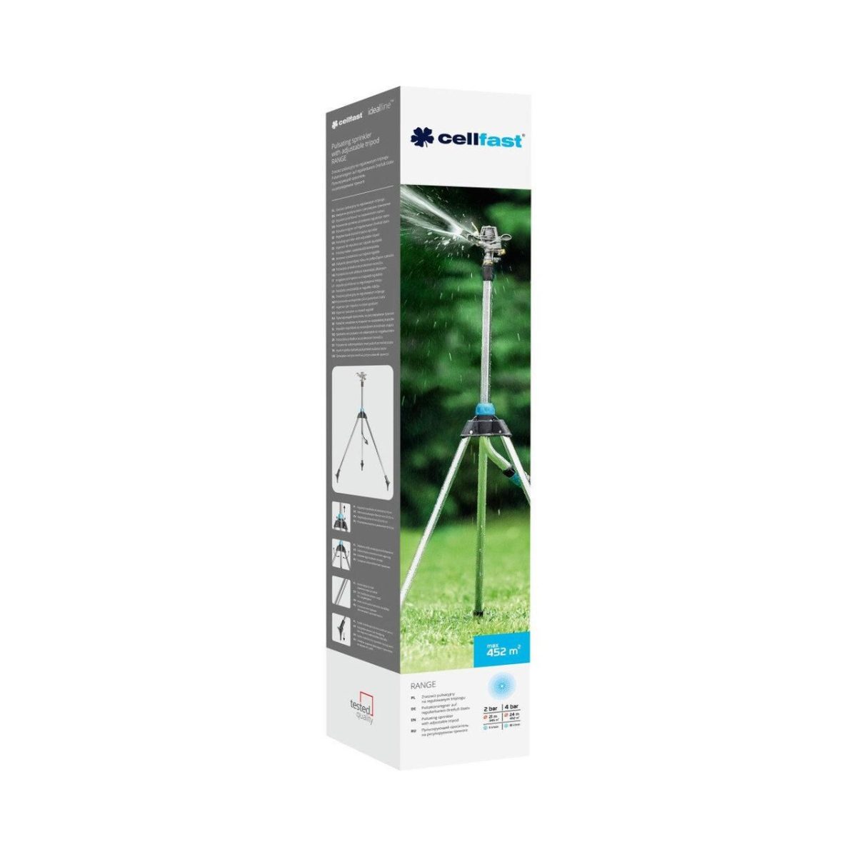 Aspersor Pulsatoriu Cu Trepied Telescopic, 62-92 Cm, 452 Mp, Cellfast   