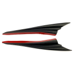 Set 2 aripioare ornamentale bara tuning, model SHARK, finisaj Carbon - imagine 3