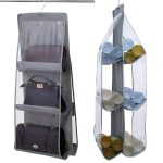 Organizator suspendat cu 6 rafturi pentru genti de mana - imagine 5