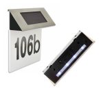 Placa numar casa iluminata LED, incarcare solara, carcasa din INOX - imagine 3