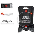 Dus solar suspendat pentru camping sau plaja, capacitate 20l, culoare Neagra - imagine 4