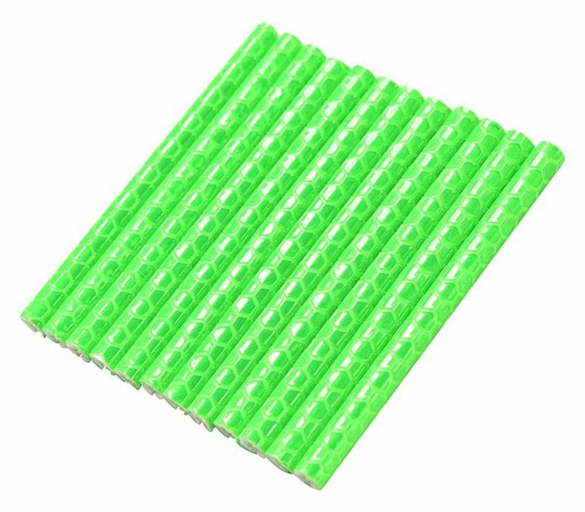 AG402A_ag402a_02-3.jpg Set 12 ornamente din material reflectorizant pentru spite bicicleta, culoare verde - imagine 1