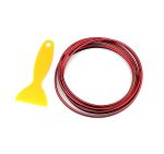 Banda decor interior crom TUNING, 5m, ROSU - imagine 4