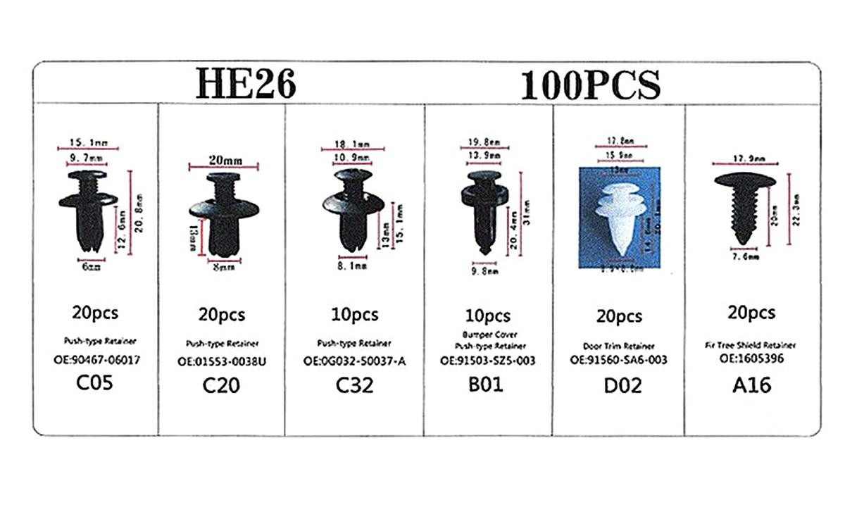 AG717_ag717_06-3.jpg Set 100 clipsuri auto, universale, pentru montaj - imagine 5