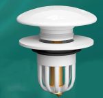 Dop scurgere chiuveta alb, deschidere cu click - imagine 5