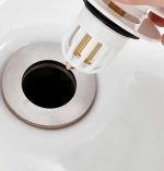 Dop scurgere chiuveta alb, deschidere cu click - imagine 2