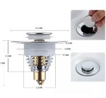 Dop scurgere chiuveta, universal, deschidere cu click - imagine 6