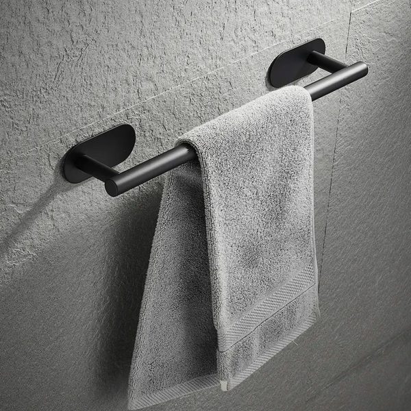 Suport din oțel pentru prosop, lungime 40 cm, culoare Neagra