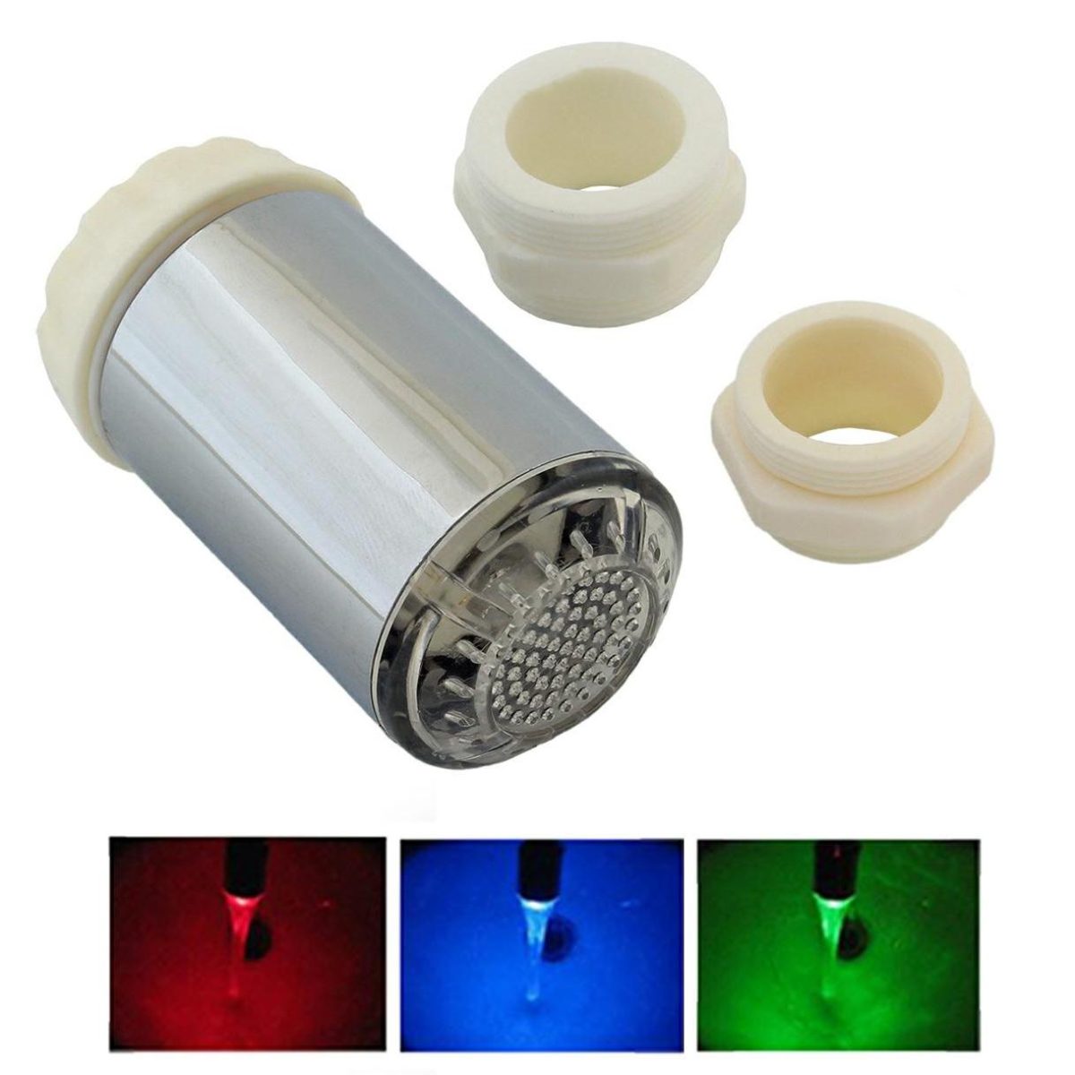 Cap Robinet Cu Led Si Senzor De Temperatura, Iluminare In 3 Culori In Functie De Temperatura Apei