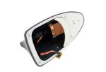 Antena auto activa AM - FM tip "SHARK TAIL" culoare ALB