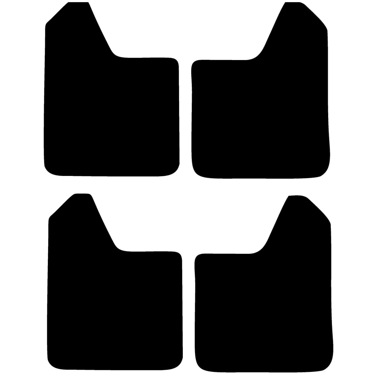 Set 4 Aparatori Noroi Sport Din Cauciuc Pentru Autoturisme, Universale, Model Blank, Dimensiune 30 X 23Cm - Imagine 2
