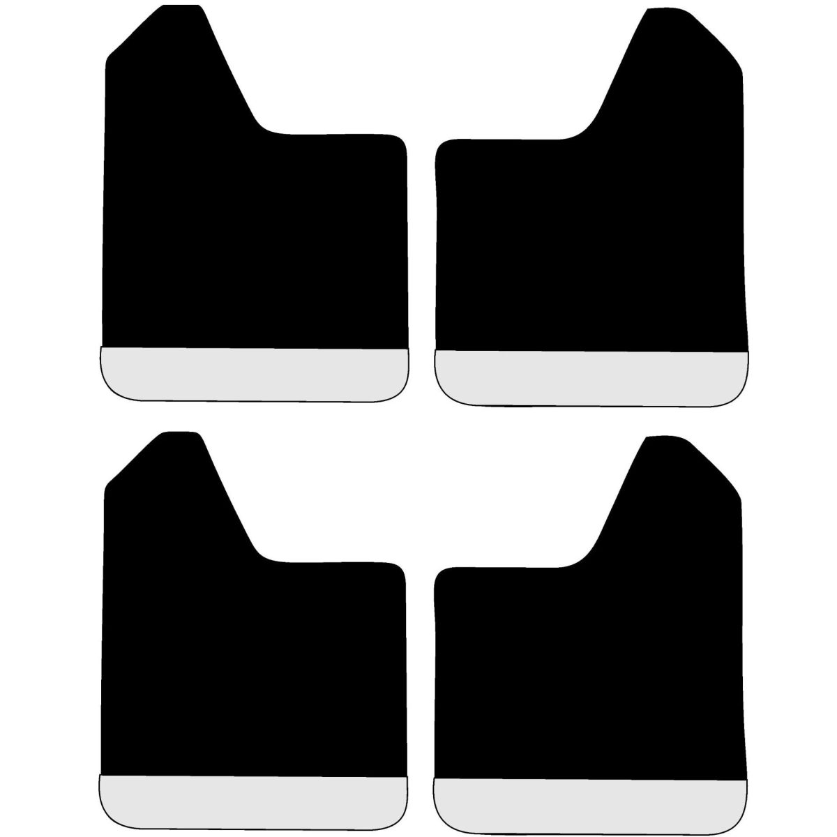 Set 4 Aparatori Noroi Sport Din Cauciuc Pentru Autoturisme, Universale, Model Silver, Dimensiune 30 X 23Cm - Imagine 2