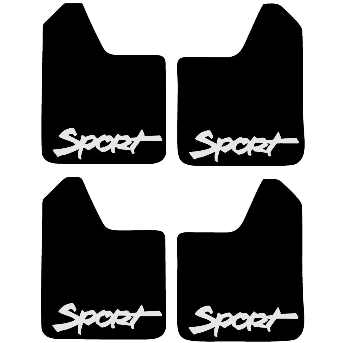 Set 4 Aparatori Noroi Sport Din Cauciuc Pentru Autoturisme, Universale, Model Sport, Dimensiune 30 X 23Cm - Imagine 2
