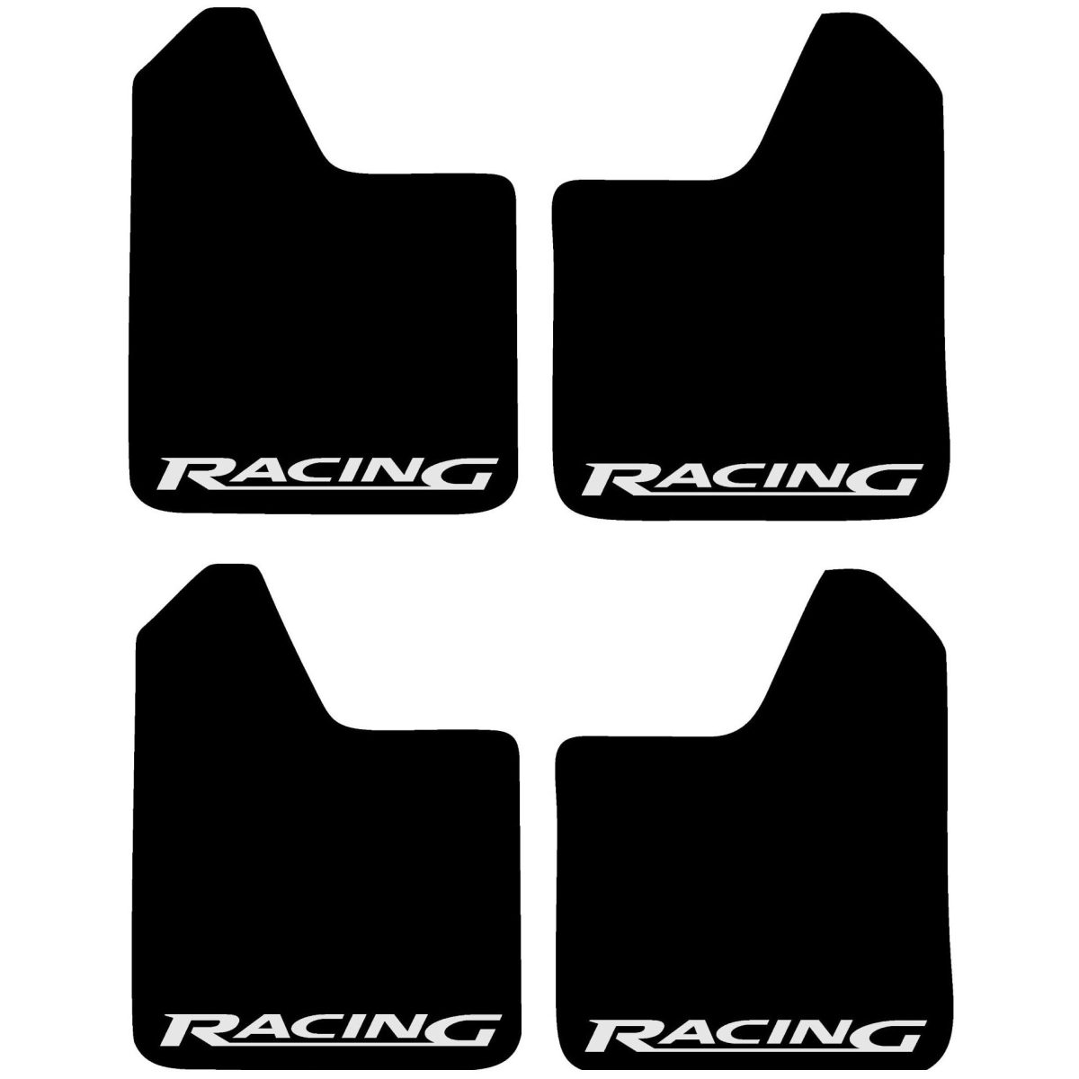 Set 4 Aparatori Noroi Sport Din Cauciuc Pentru Autoturisme, Universale, Model Racing, Dimensiune 30 X 23Cm - Imagine 2