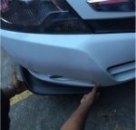 Set 2 buc. aripioare Racing, prelungire bara tuning din plastic culoare neagra - imagine 2