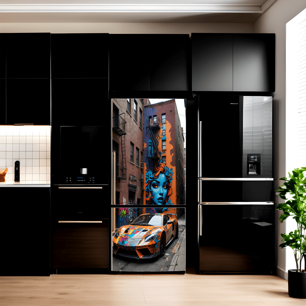 Folie Imprimata Color Pentru Decor Frigider, Dimensiune 200 X 90Cm, Model: Avx-Fr01
