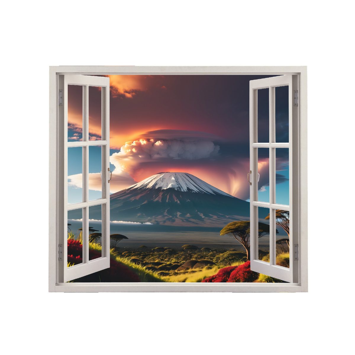 Folie Imprimata Color Pentru Decor Perete Locuinta, Dimensiune 125 X 110Cm, Model: View To Haven 10