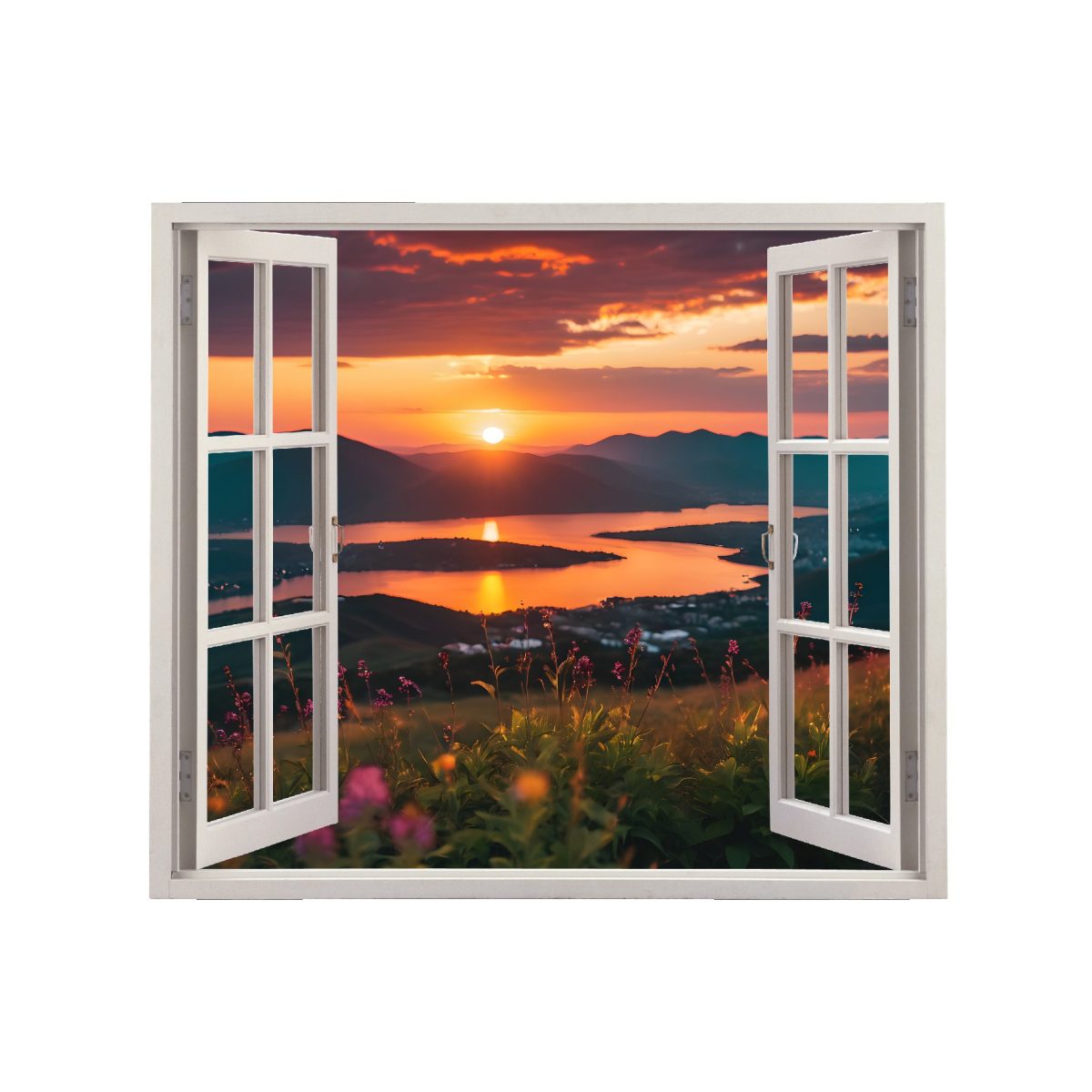 Folie Imprimata Color Pentru Decor Perete Locuinta, Dimensiune 125 X 110Cm, Model: View To Haven 22