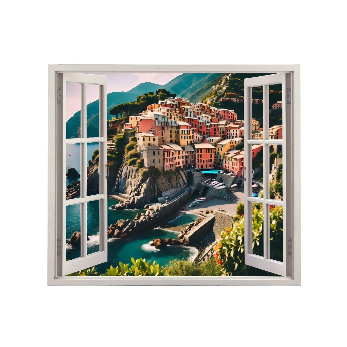 Folie Imprimata Color Pentru Decor Perete Locuinta, Dimensiune 125 X 110Cm, Model: View To Haven 23