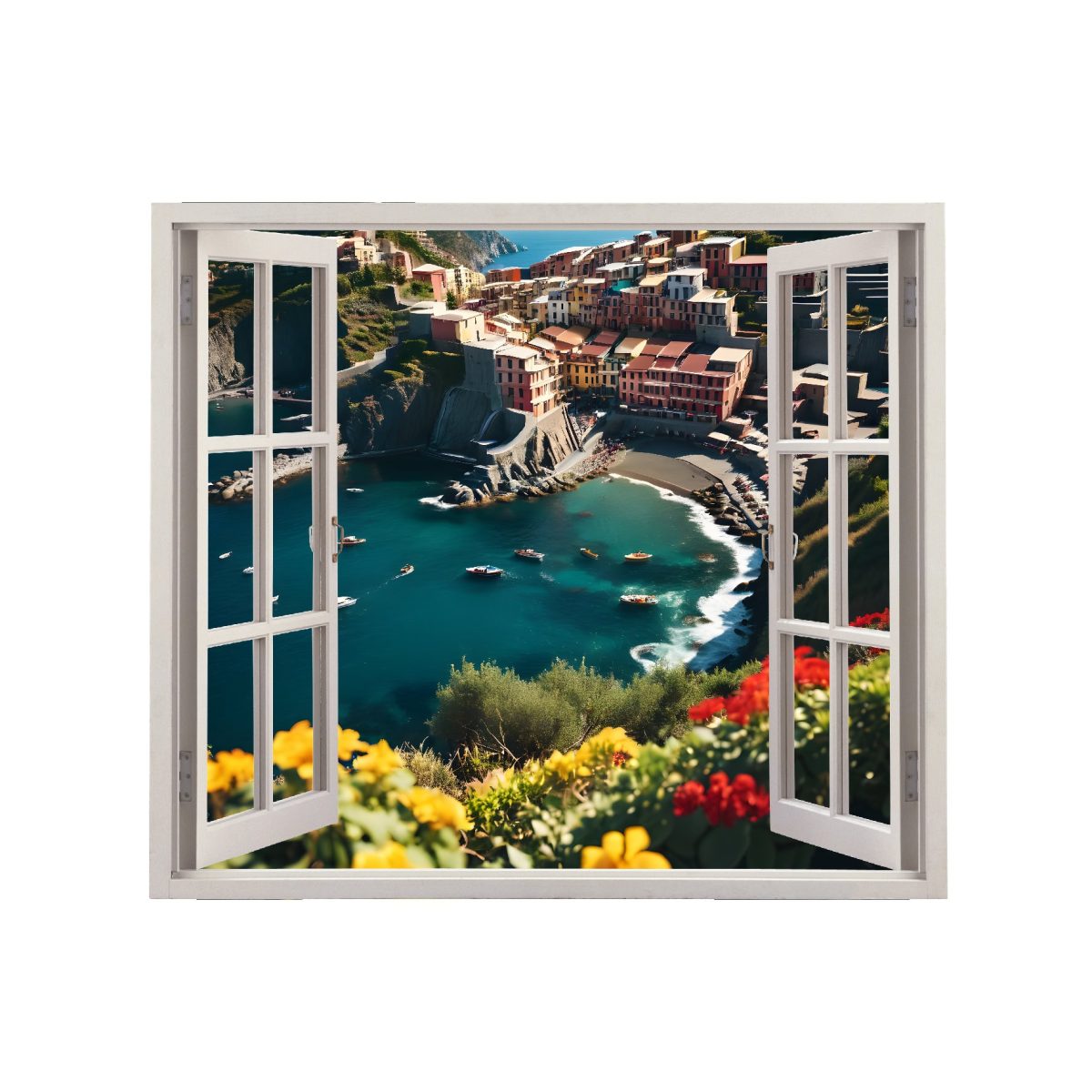 Folie Imprimata Color Pentru Decor Perete Locuinta, Dimensiune 125 X 110Cm, Model: View To Haven 24