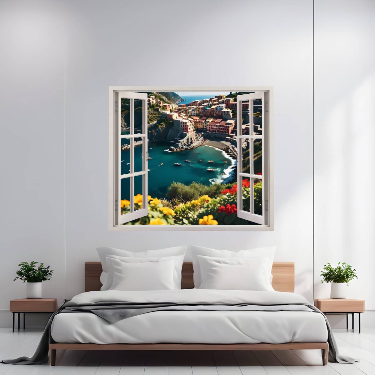 Folie Imprimata Color Pentru Decor Perete Locuinta, Dimensiune 125 X 110Cm, Model: View To Haven 24