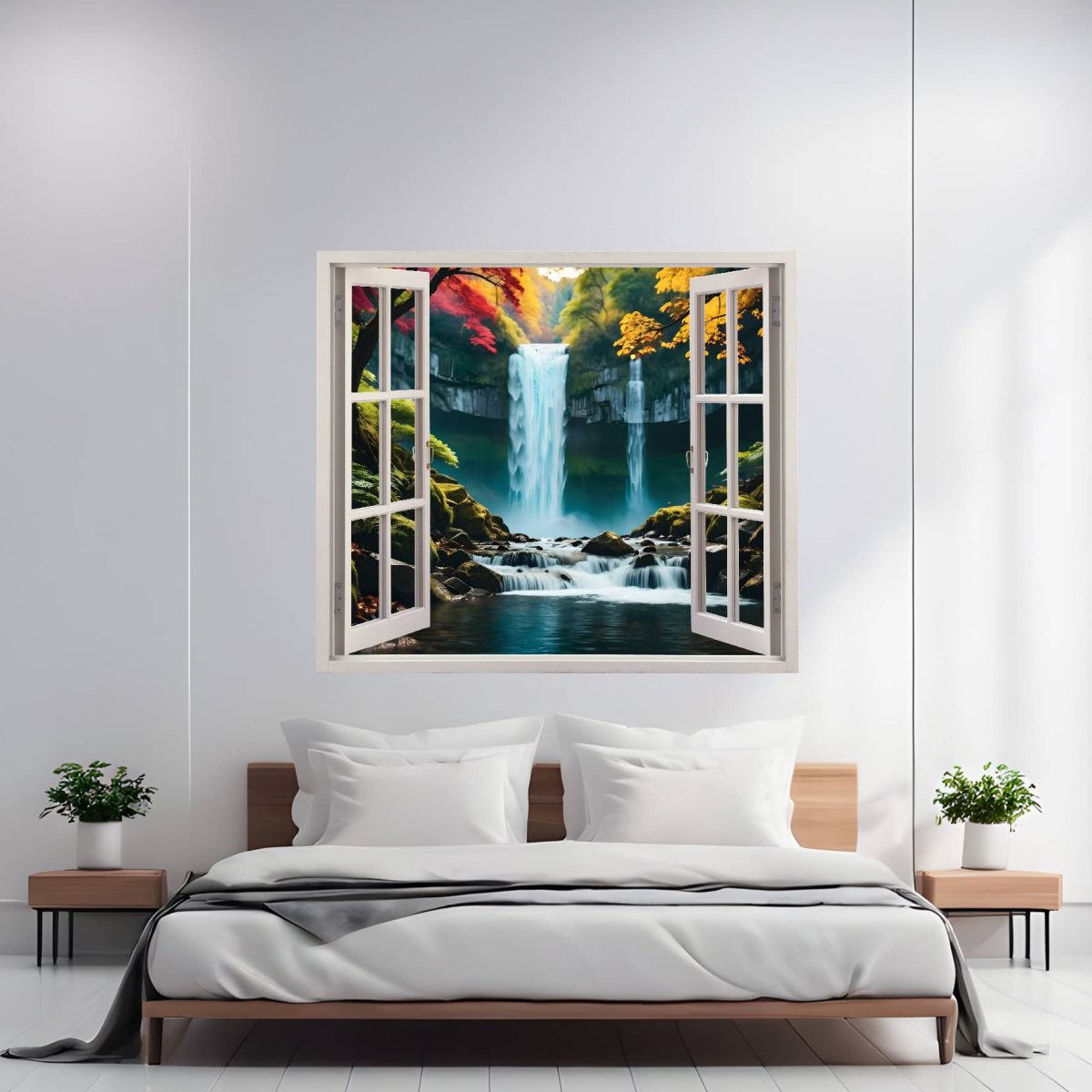 Folie Imprimata Color Pentru Decor Perete Locuinta, Dimensiune 125 X 110Cm, Model: View To Haven 38
