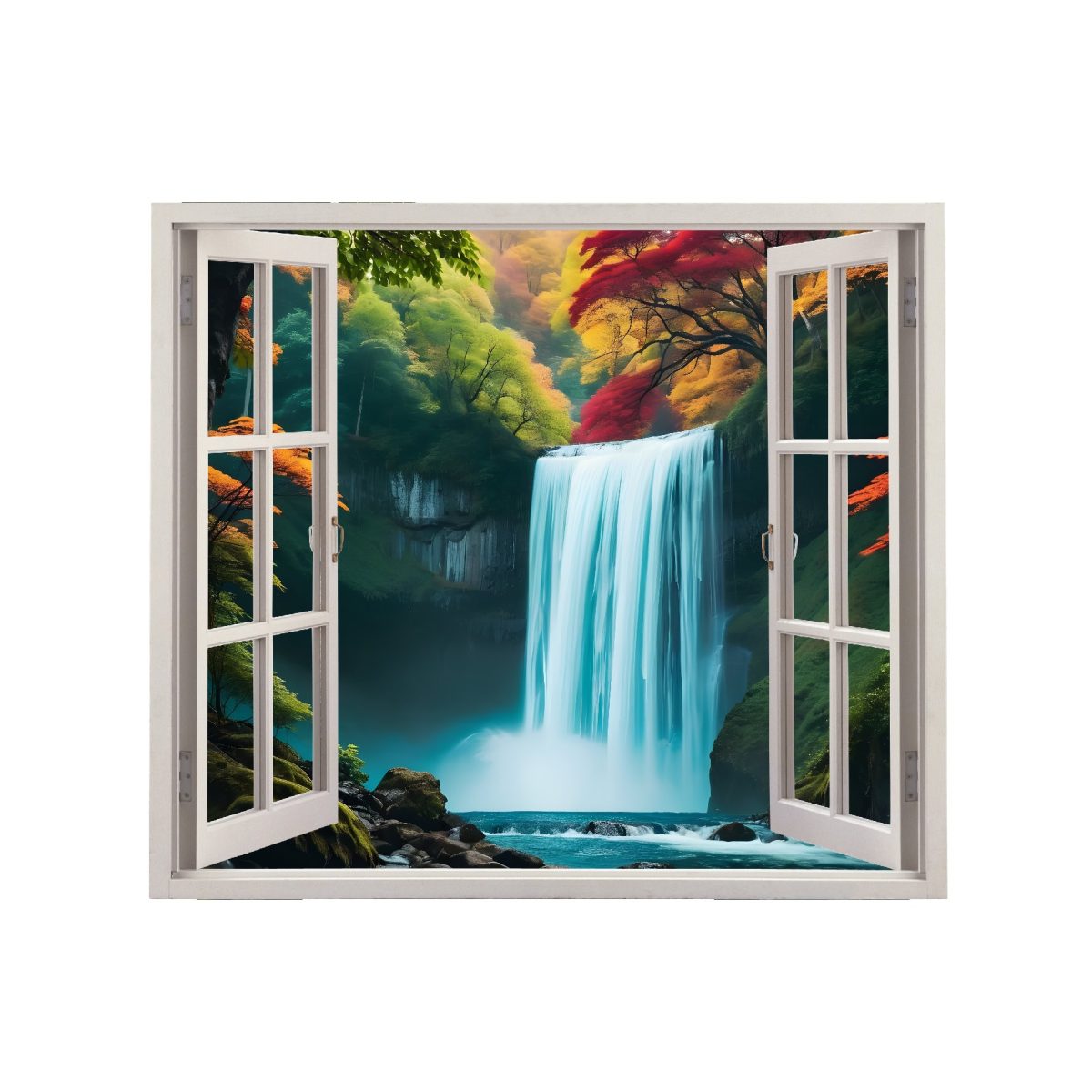 Folie Imprimata Color Pentru Decor Perete Locuinta, Dimensiune 125 X 110Cm, Model: View To Haven 39