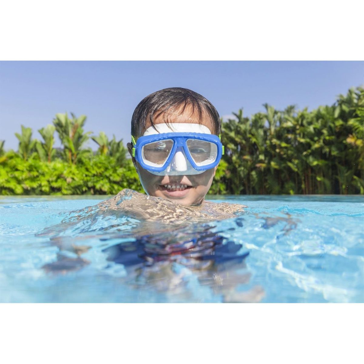 Ochelari De Tip Masca Pentru Inot Si Scufundari, Pentru Copii, Varsta 3+, Culoare Albastru