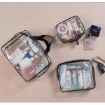Set 3 organizatoare de cosmetice, transparent - imagine 2