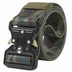 Curea Tactica pentru pantaloni, culoare Camuflaj cu catarama Neagra