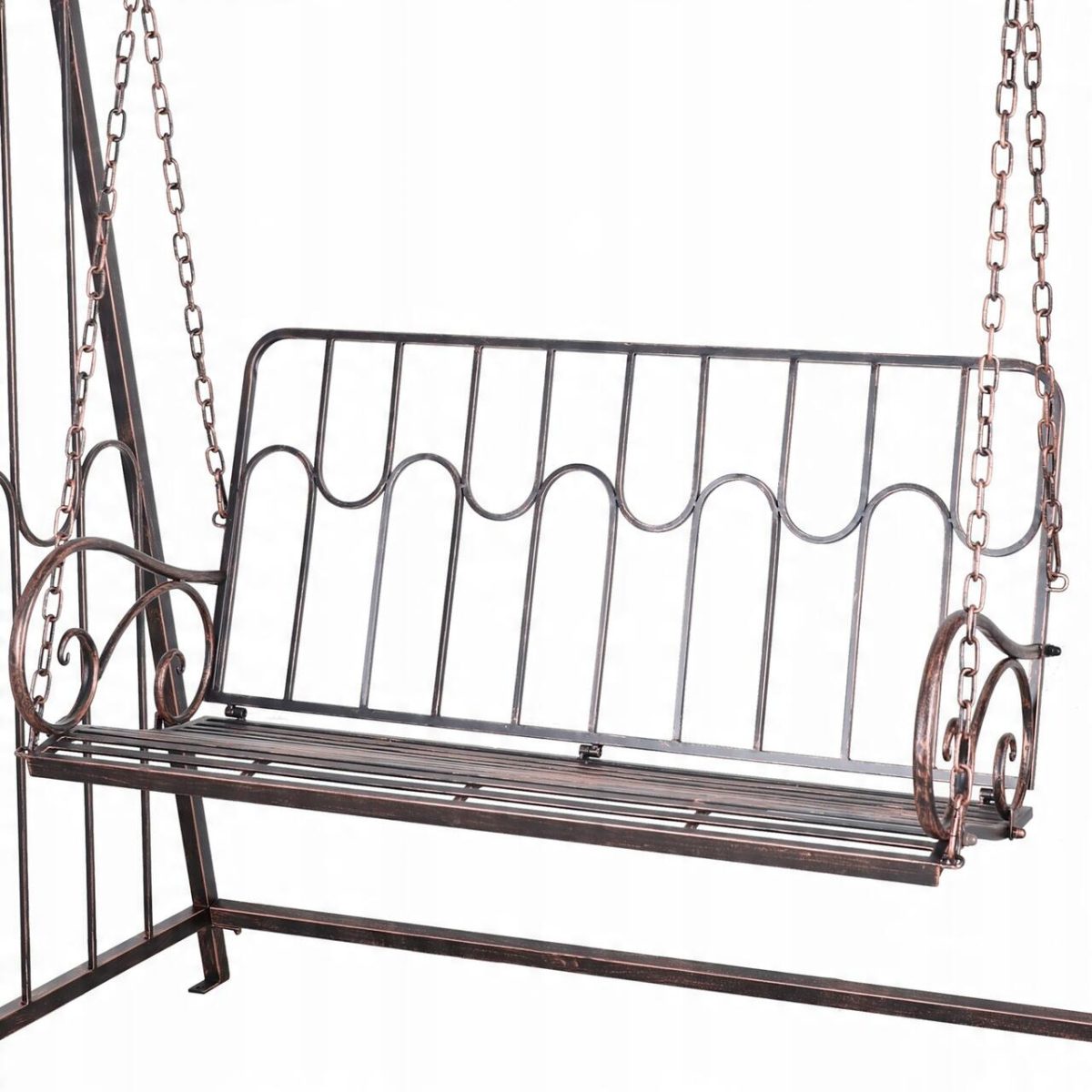Balansoar Gradina, Metalic, Cu Arcada, Pergola, 2 Locuri, Bronz Antic, 162X90X205 Cm, Don