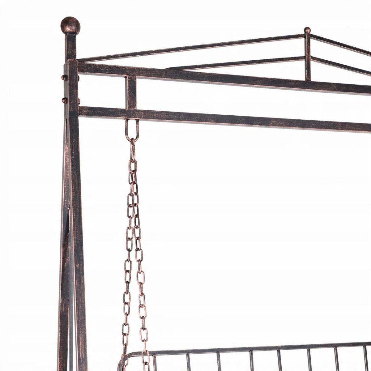 Balansoar Gradina, Metalic, Cu Arcada, Pergola, 2 Locuri, Bronz Antic, 162X90X205 Cm, Don - Imagine 5