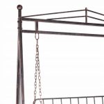 Balansoar gradina, metalic, cu arcada, pergola, 2 locuri, bronz antic, 162x90x205 cm, Don - imagine 5