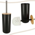 Set Elegant pentru baie format din 6 piese negru/maro - imagine 11