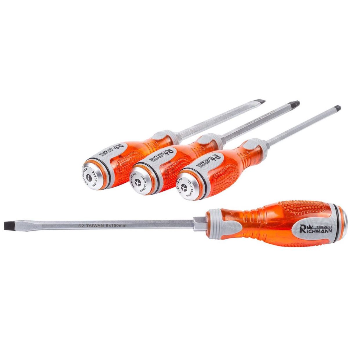 Set Surubelnite Late Si Cruce, Sertar Tip A (385X150 Mm) Pentru Dulap Mobil, Ph2-3, 6-8 Mm, 150 Mm, 4 Buc, Richmann Exclusive