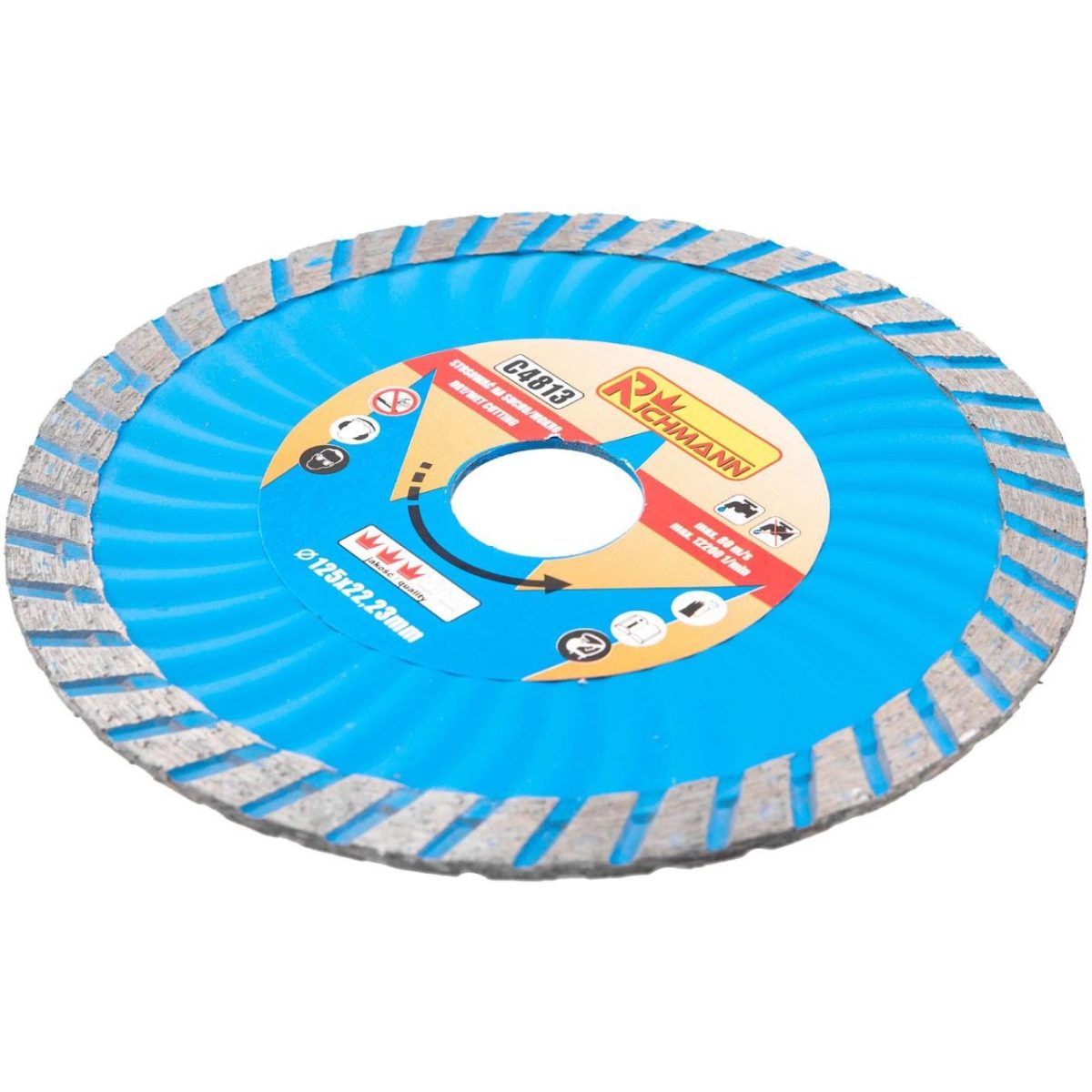 Disc Diamantat Turbo, Beton, Taiere Umeda Si Uscata, 125 Mm/22.23 Mm, Richmann