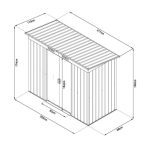 Casuta/magazie/sopron de gradina pentru depozitare unelte, cu structura baza inclusa, metal, gri antracit, 217x110x174 cm, Strend Pro