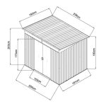 Casuta/magazie/sopron de gradina pentru depozitare unelte, metal, antracit, 238x193x203 cm, Strend Pro