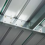 Casuta/magazie/sopron de gradina pentru depozitare unelte, otel, verde, 280x130x172 cm - imagine 14